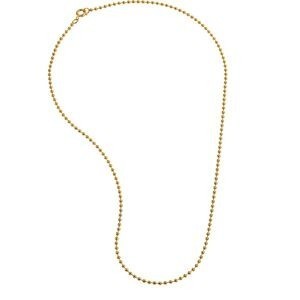 Collier Plaqué Or Maille Boules 2mm 45cm