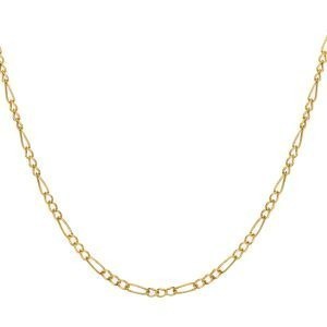Collier Chaîne Or 375 Maille Cheval Alterné Creux 2.4mm 50cm