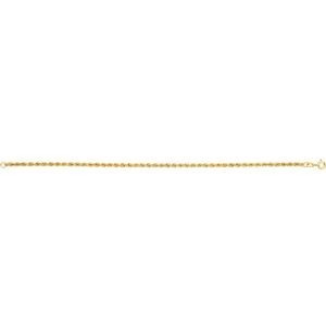 Bracelet Or 375 Maille Corde 7mm 19cm