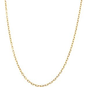 Collier Chaîne Or 375 Maille Forçat Diamanté Allégé 1.3mm  45cm