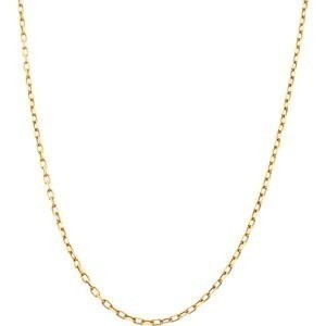 Collier Chaîne Or 375 Maille Forçat Diamanté Allégé 1.3mm  45cm