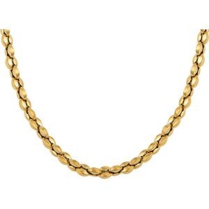 Collier Acier Jaune Maille Grain de Café  4.5mm 55cm
