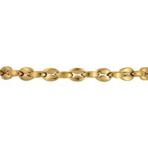 Collier Acier Jaune Maille Grain de Café  4.5mm 55cm