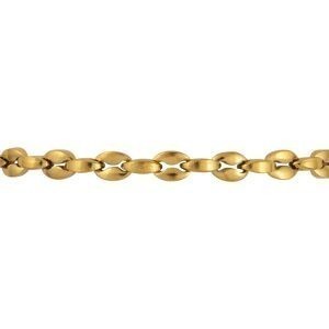 Collier Acier Jaune Maille Grain de Café  4.5mm 55cm