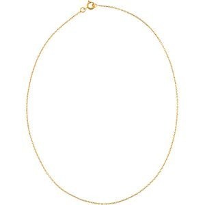 Collier Chaîne Plaqué Or Forçat Diamanté 1.3mm 40cm