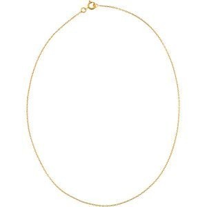 Collier Chaîne Plaqué Or Forçat Diamanté 1.3mm 40cm