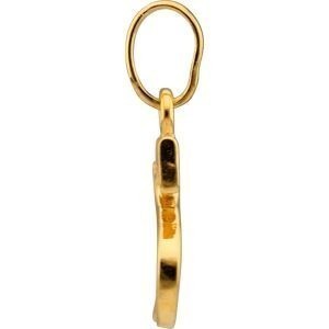 Pendentif Plaqué Or Lettre S Zirconium 11*22cm Avec Bélière