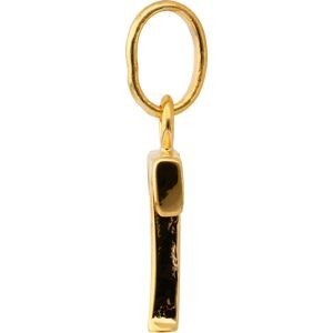 Pendentif Plaqué Or Lettre T Zirconium 11*23mm Avec Bélière