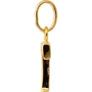 Pendentif Plaqué Or Lettre T Zirconium 11*23mm Avec Bélière