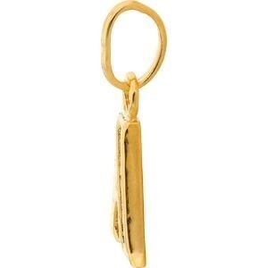 Pendentif Plaqué Or Lettre A Zirconium 11*22cm Avec Bélière