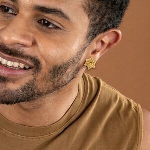 Boucles D'oreilles Plaqué Or Cyclone 12mm