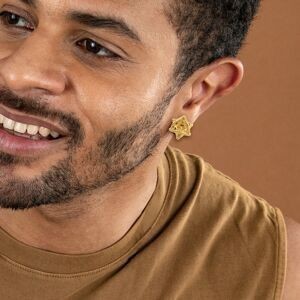Boucles D'oreilles Plaqué Or Cyclone 12mm