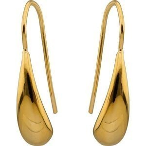 Boucles D'oreilles Plaqué Or Goutte 6*15mm Pendant 23mm