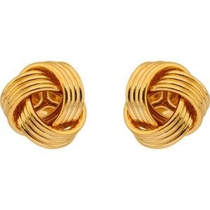 Boucles D'oreilles Plaqué Or Nœud 8mm