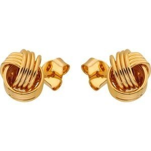 Boucles D'oreilles Plaqué Or Nœud 8mm