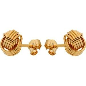 Boucles D'oreilles Plaqué Or Nœud 8mm