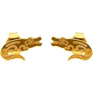 Boucles D'oreilles Or 375 Crocodile 0.5*10mm