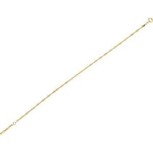 Chaîne Cheville Plaqué Or Maille Singapour 2.2mm 23 à 25cm