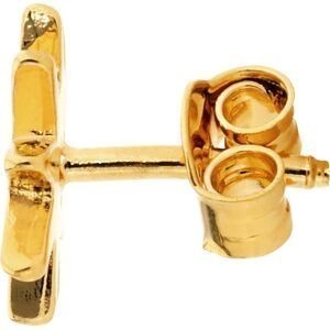 Boucles D'oreilles Plaqué Or Soleil Zirconium 8mm
