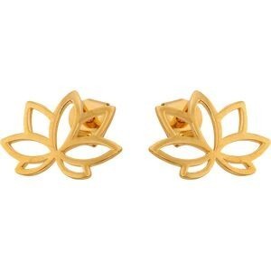 Boucles D'oreilles Plaqué Or Fleur De Lotus 15*10mm