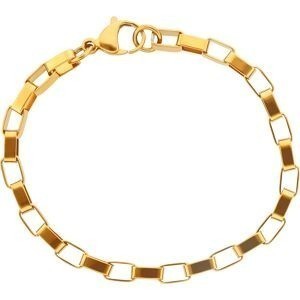 Bracelet Acier Jaune Maille 3*5mm 21cm
