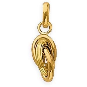 Pendentif Or 750 Nœud Forçat Antillais 6*17mm Avec Bélière