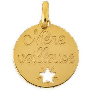 Pendentif Or 375 Mère Veilleuse 15*20 Avec Bélière
