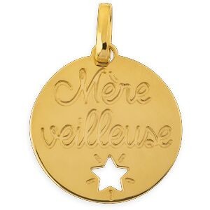 Pendentif Or 375 Mère Veilleuse 15*20 Avec Bélière