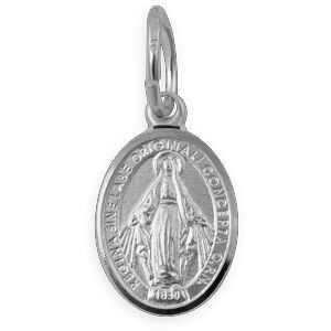 Médaille Miraculeuse Argent 925 Ovale 10*22mm Avec Bélière