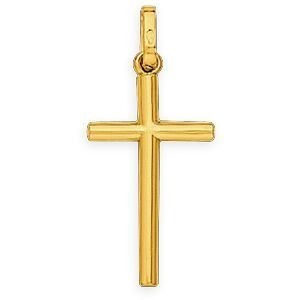 Croix Or 750 10*25mm Avec Bélière