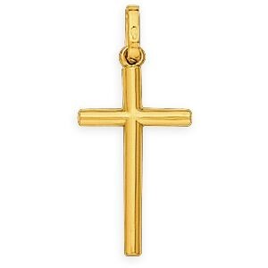 Croix Or 750 10*25mm Avec Bélière
