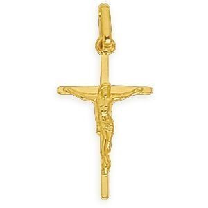 Croix Christ Or 750 10*23mm Avec Bélière