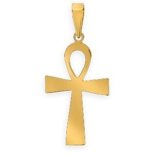 Croix Or 750 Egyptienne 13*27mm Avec Bélière
