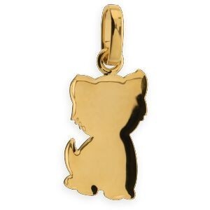 Pendentif Or 750 Chaton 7*18mm Avec Bélière
