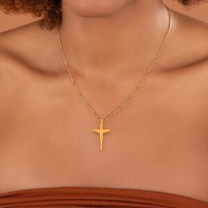 Croix Christ Or 750 12.95*23mm Avec Bélière