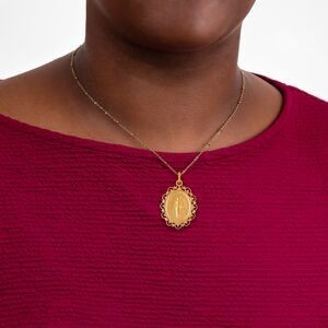 Médaille Or 750 Vierge 20*30mm Avec Bélière Or Creux