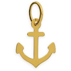 Pendentif Ancre Marine 11*16mm Or 750