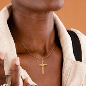 Croix Christ Or 375 12*25mm Avec Bélière