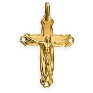 Croix Christ Or 375 15*23mm Avec Bélière