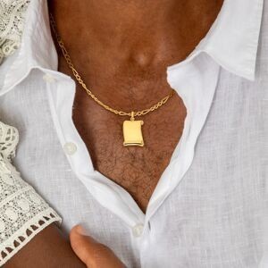 Pendentif Or 375 Parchemin 14*22mm Avec Bélière