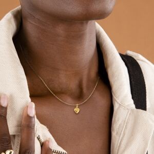 Pendentif Or 375  Cœur 9*19mm Avec Bélière