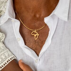 Pendentif Or 375 Carte Afrique Gwada 23*30mm Avec Bélière