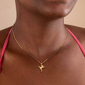 Pendentif Or 375 Colibri 18*20mm Avec Bélière