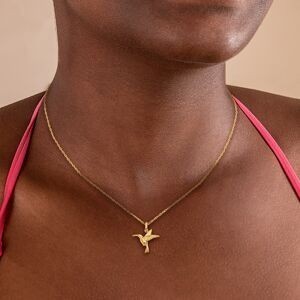 Pendentif Or 375 Colibri 18*20mm Avec Bélière