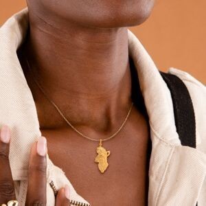 Pendentif Or 375 Tête Antillaise 17*34mm