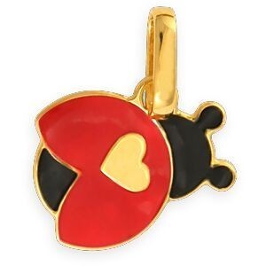 Pendentif Or 375 Coccinelle 9*15mm Avec Bélière