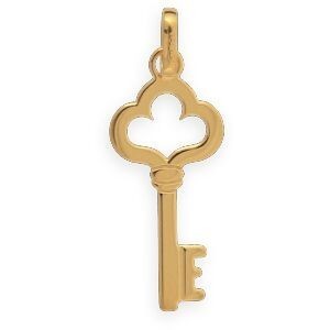 Pendentif Or 375 Clé 10*15mm Avec Bélière