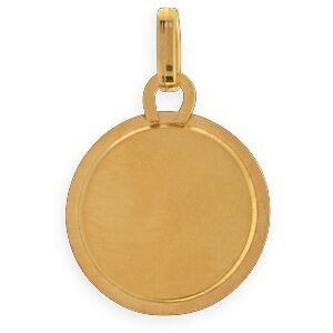 Médaille Or 375 Ange Entourage Fantaisie 13*19mm Avec Bélière
