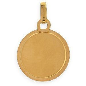Médaille Or 375 Ange Entourage Fantaisie 13*19mm Avec Bélière