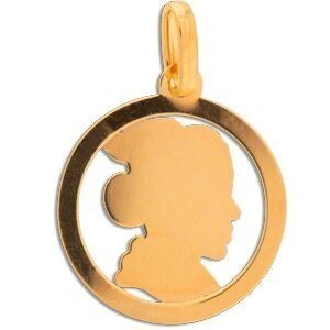 Pendentif Or 750 Cayennaise 14*20mm Avec Bélière